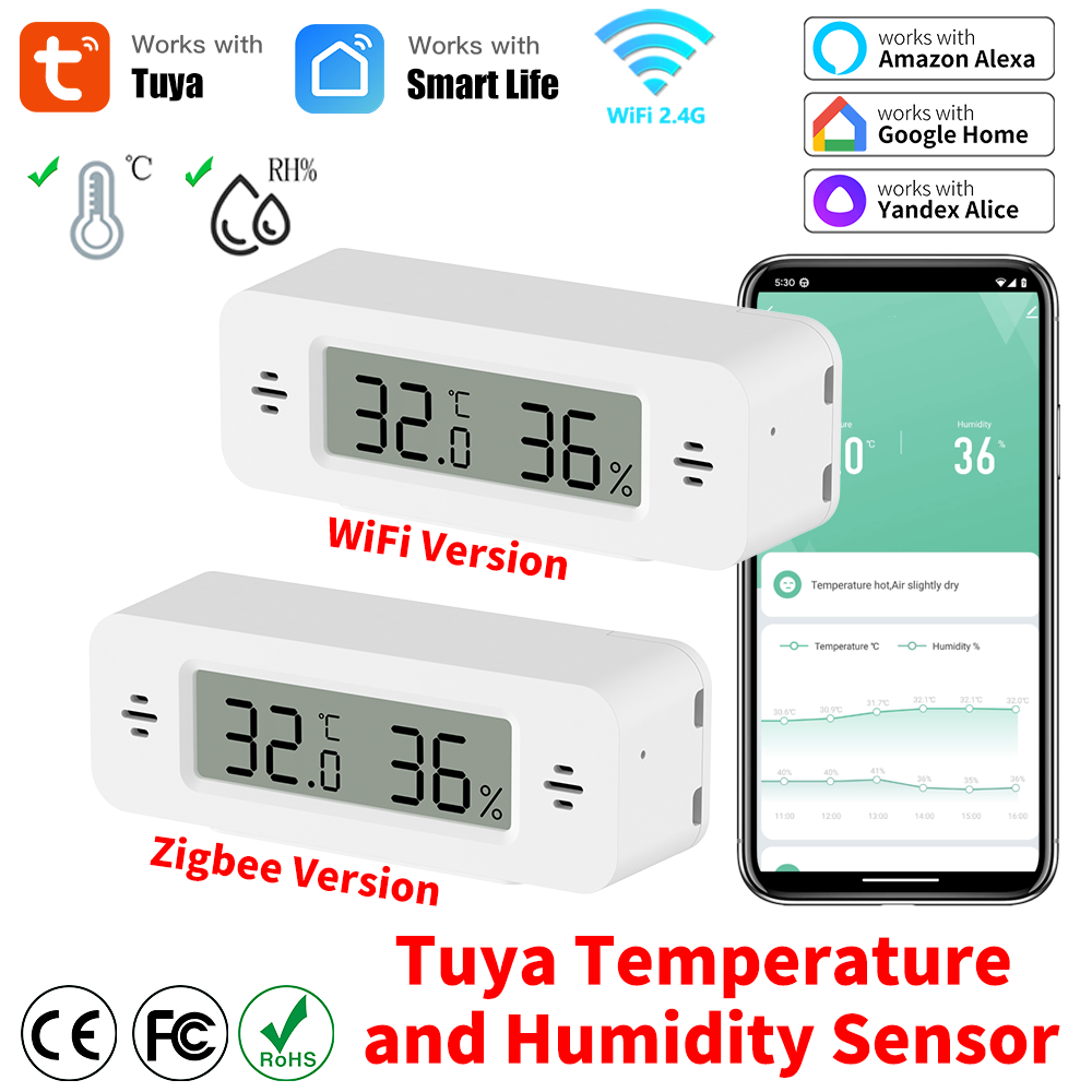 Home Automation Ideas - Tuya WiFi/Zigbee Sensore di umidità della