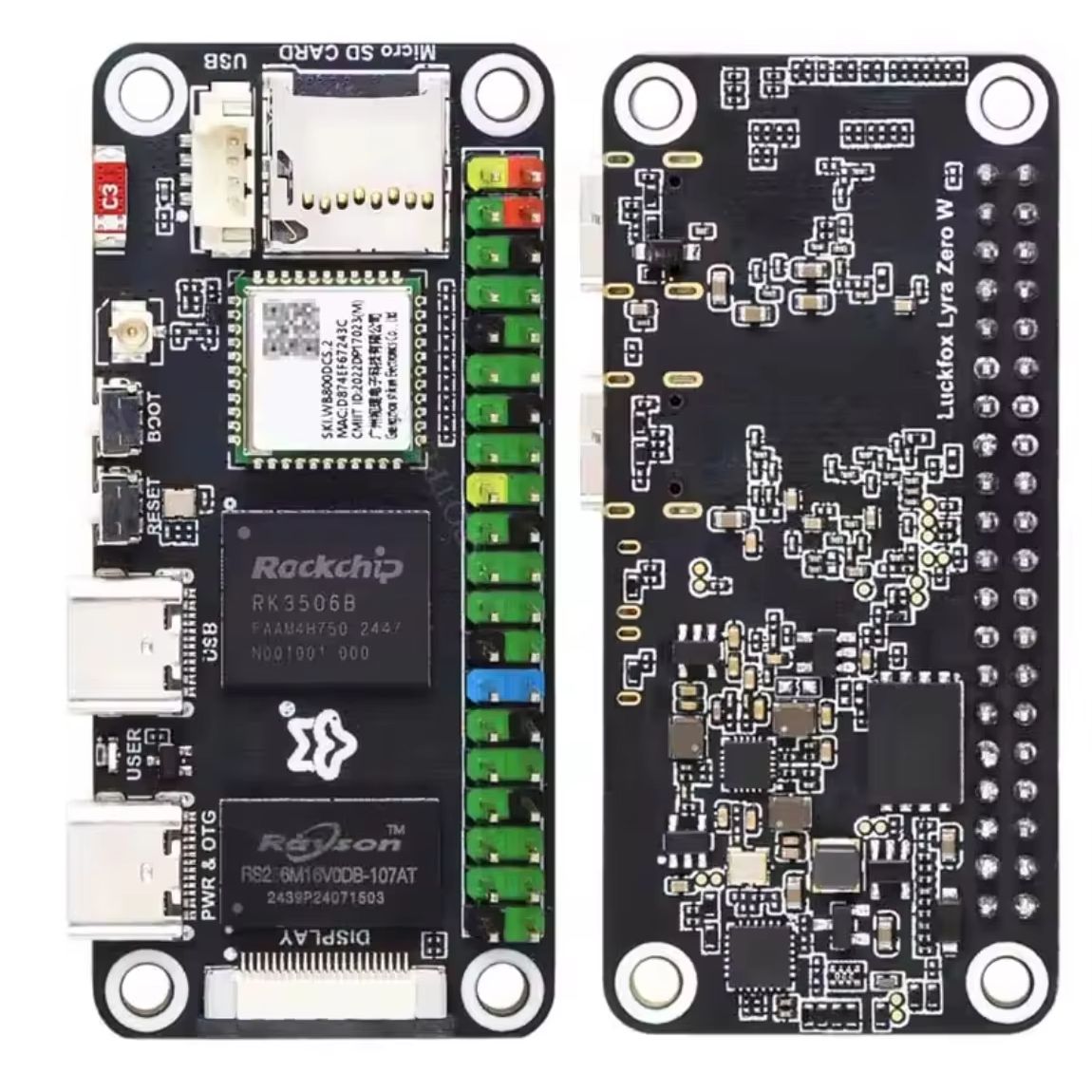 Pi Zero W Board - Luckfox Lyra Zero W RK3506B Scheda