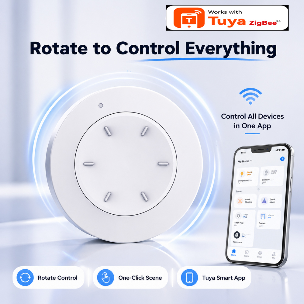 Home Automation Ideas - Interruttore a Manopola Smart ZigBee Compatibile
