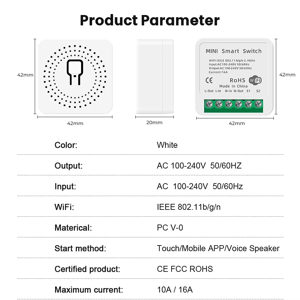 Mini Interruttore WiFi 16A, Co - Home Automation Ideas recensione e prezzo